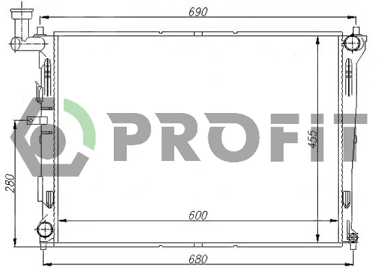 Radiateur, refroidissement du moteur PROFIT PR 2910A1