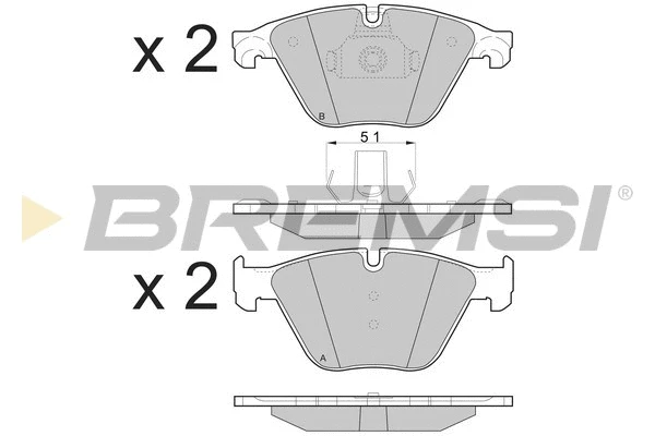 Kit de plaquettes de frein, frein à disque BREMSI BP3500