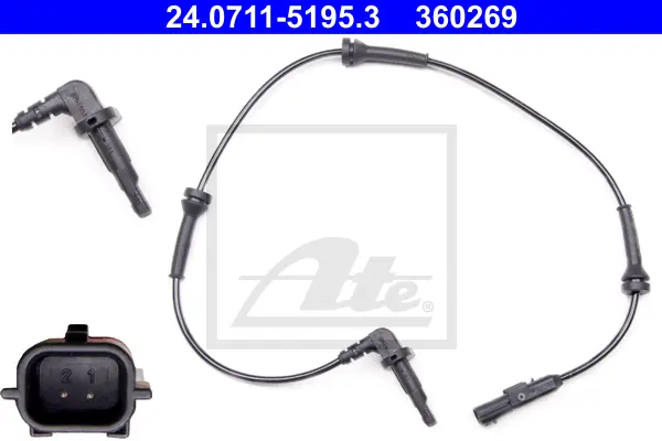 Capteur, vitesse de roue ATE-APAC 24.0711-5195.3