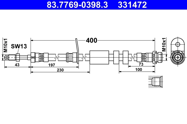 Flexible de frein ATE 83.7769-0398.3