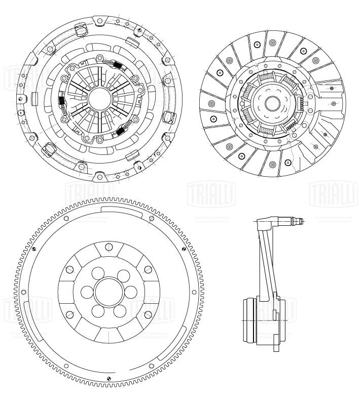 Kit d'embrayage TRIALLI FR 1817