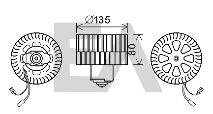 Moteur électrique, pulseur d'air habitacle EACLIMA 42A54015