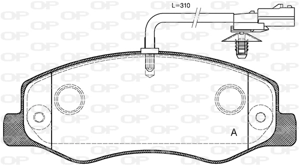 Kit de plaquettes de frein, frein à disque OPEN PARTS BPA1442.01