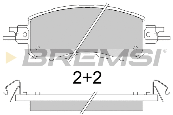 Kit de plaquettes de frein, frein à disque BREMSI BP3797