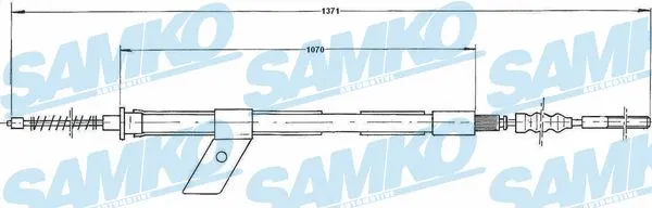 Tirette à câble, frein de stationnement SAMKO C0486B