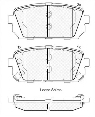 Kit de plaquettes de frein, frein à disque Technika 02211A
