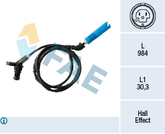 Capteur, vitesse de roue FAE 78138
