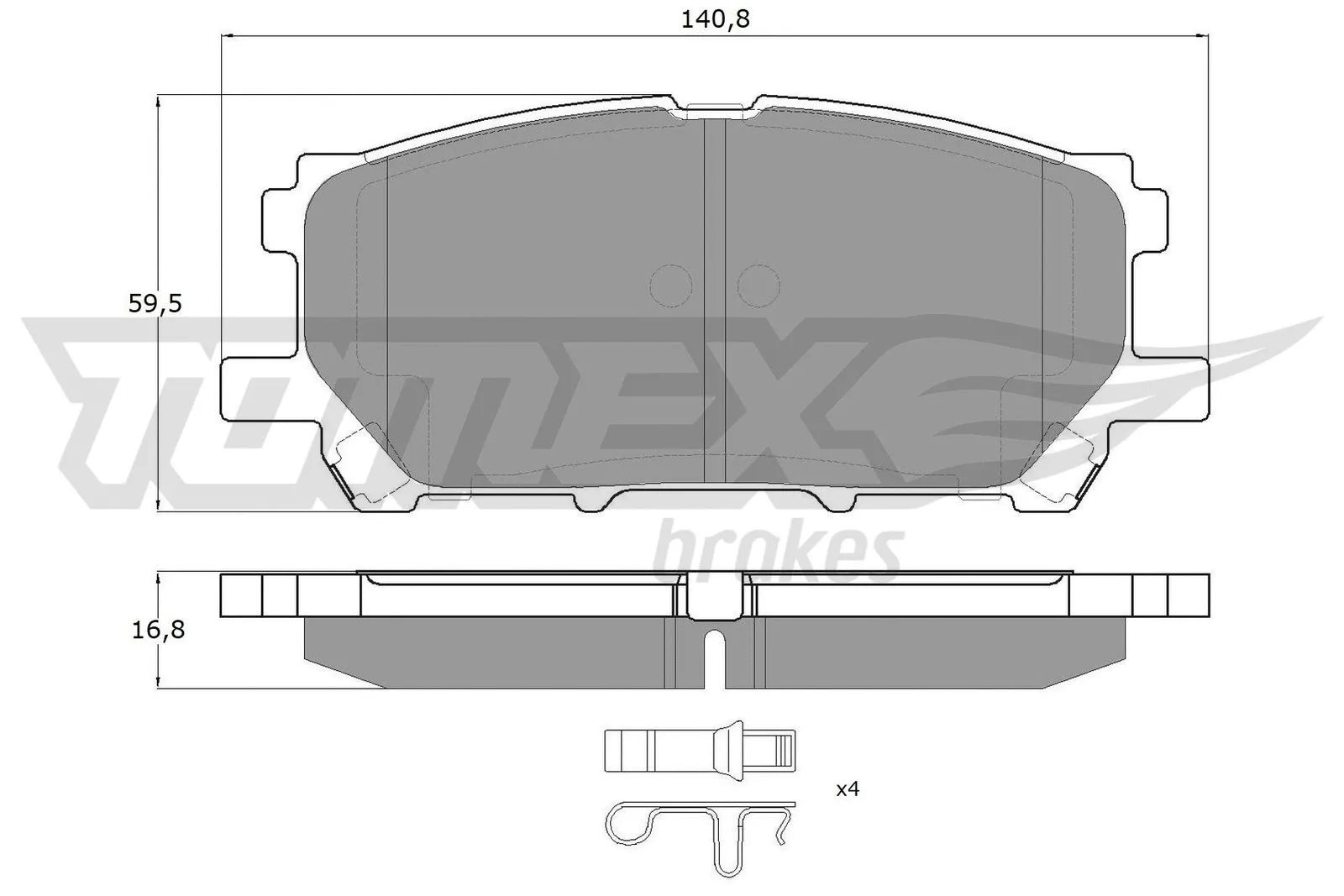 Kit de plaquettes de frein, frein à disque TOMEX Brakes TX 17-63