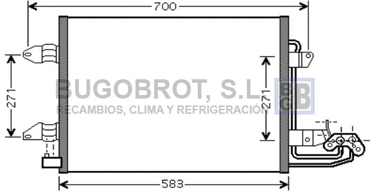 Condenseur, climatisation BUGOBROT 62-VW5211