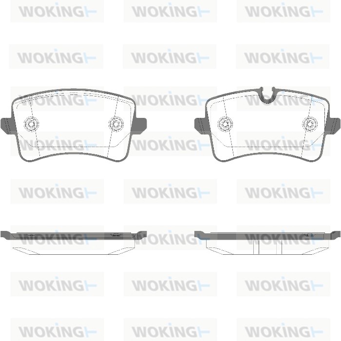 Kit de plaquettes de frein, frein à disque WOKING P12433.14
