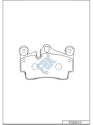 Kit de plaquettes de frein, frein à disque FBK FD26010