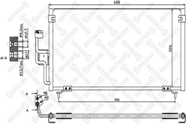 Condenseur, climatisation STELLOX 10-45133-SX