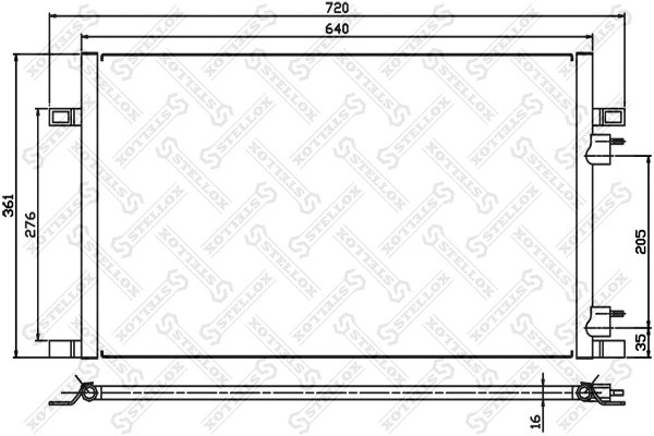Condenseur, climatisation STELLOX 10-45065-SX