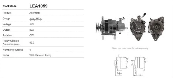 Alternateur LUSA LEA1059