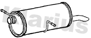 Silencieux arrière KLARIUS 210782