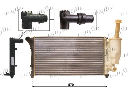 Radiateur, refroidissement du moteur FRIGAIR 0104.3119