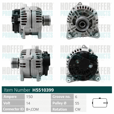 Alternateur HOFFER H5510399