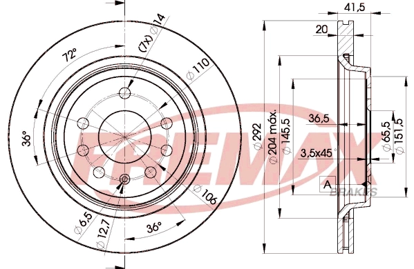 Disque de frein FREMAX BD-9114