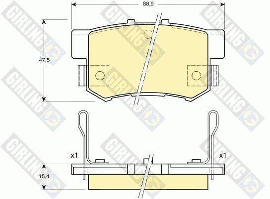 Kit de plaquettes de frein, frein à disque GIRLING 6131919
