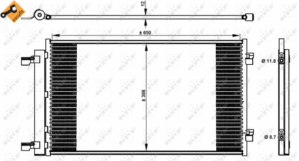 Condenseur, climatisation NRF 350339