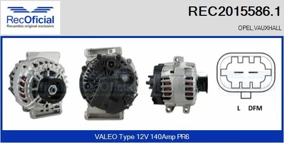 Alternateur RECOFICIAL REC2015586.1