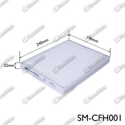 Filtre, air de l'habitacle SpeedMate SM-CFH001
