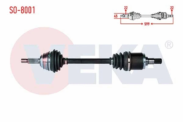 Arbre de transmission VEKA SO-8001