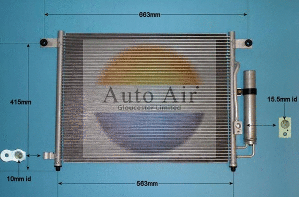 Condenseur, climatisation AUTO AIR GLOUCESTER 16-2050