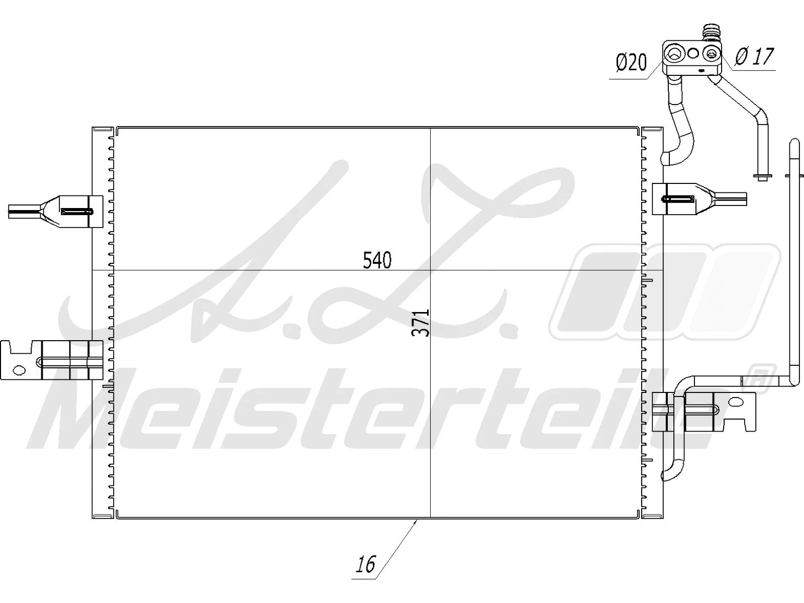 Condenseur, climatisation A.Z. Meisterteile AZMT-45-030-1029