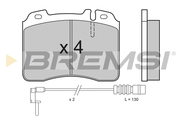 Kit de plaquettes de frein, frein à disque BREMSI BP2506
