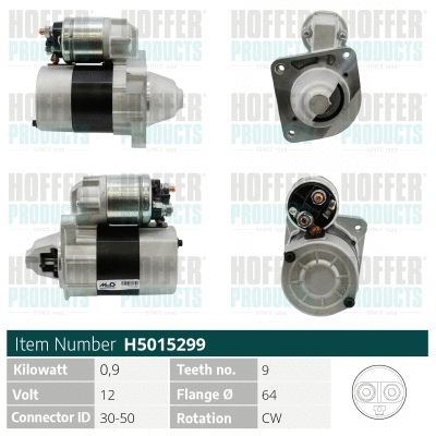 Démarreur HOFFER H5015299
