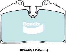Kit de plaquettes de frein, frein à disque BENDIX-SEA DB440 GCT