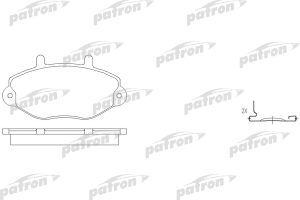 Kit de plaquettes de frein, frein à disque PATRON PBP701