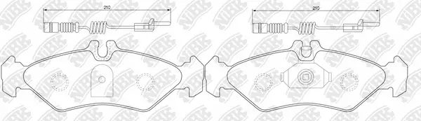 Kit de plaquettes de frein, frein à disque NiBK PN0168W
