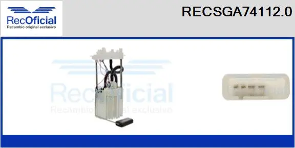unité d'alimentation de carburant RECOFICIAL RECSGA74112.0