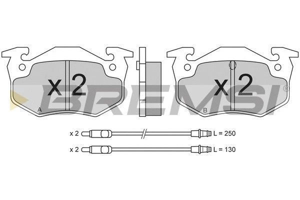 Kit de plaquettes de frein, frein à disque BREMSI BP2216