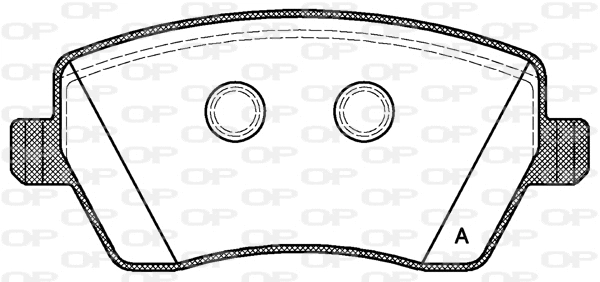 Kit de plaquettes de frein, frein à disque OPEN PARTS BPA0987.00