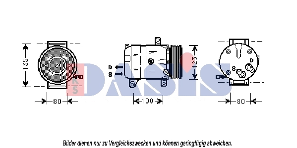 Compresseur, climatisation AKS DASIS 820670N