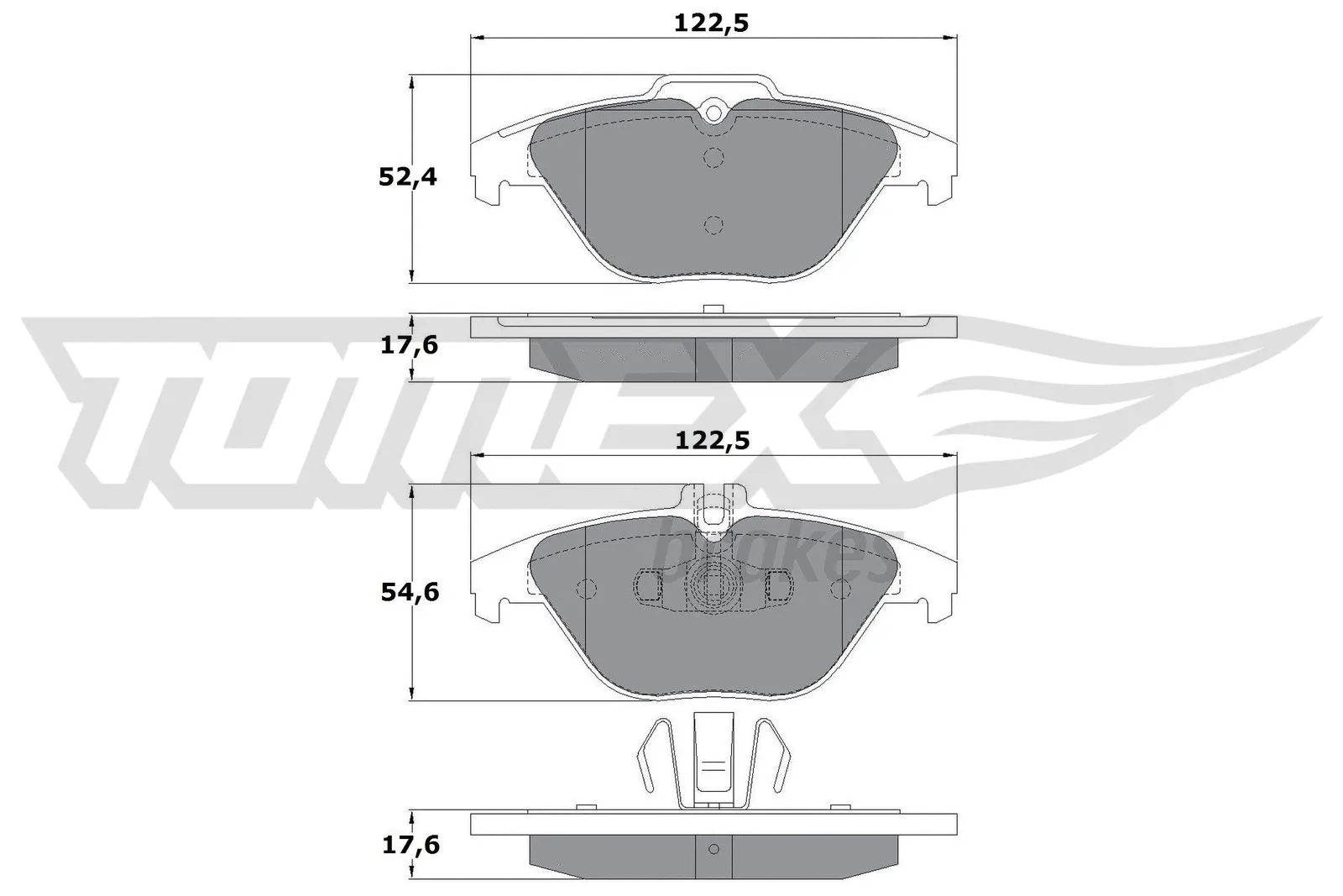 Kit de plaquettes de frein, frein à disque TOMEX Brakes TX 17-39
