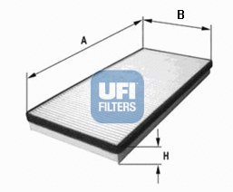 Filtre, air de l'habitacle UFI 53.022.00