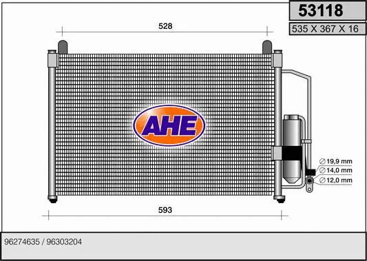 Condenseur, climatisation AHE 53118