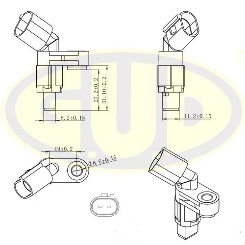 Capteur, vitesse de roue G.U.D. GABS01023
