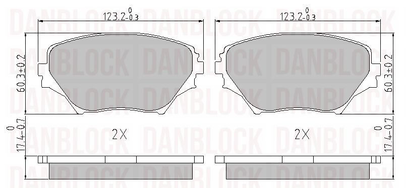 Kit de plaquettes de frein, frein à disque DANBLOCK DB 510420