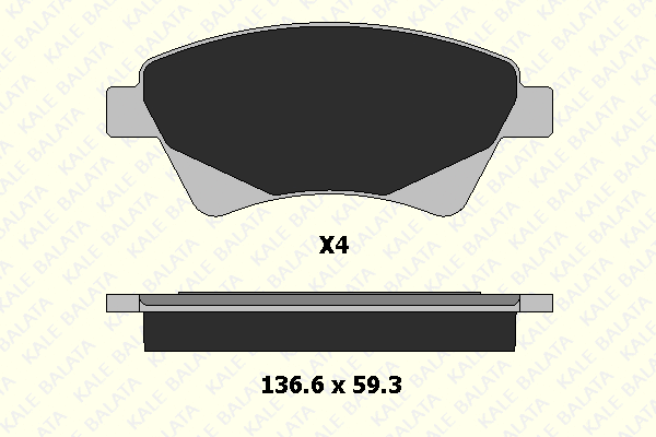 Kit de plaquettes de frein, frein à disque KALE 24065 184 04