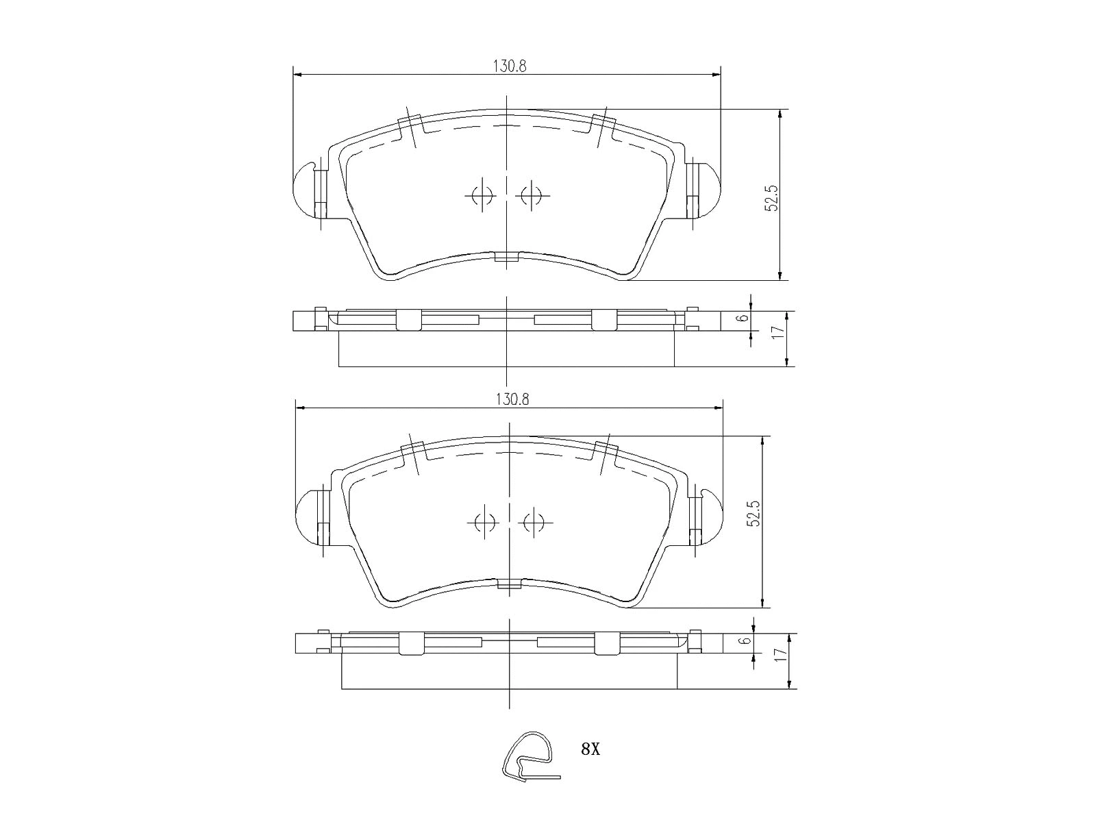 Kit de plaquettes de frein, frein à disque A.Z. Meisterteile AZMT-44-022-1158