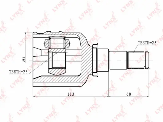Jeu de joints, arbre de transmission LYNXAUTO CI-7509