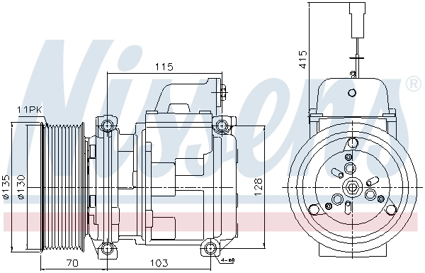 Compresseur, climatisation AVA QUALITY COOLING MEAK356