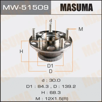 Kit de roulements de roue MASUMA MW-51509