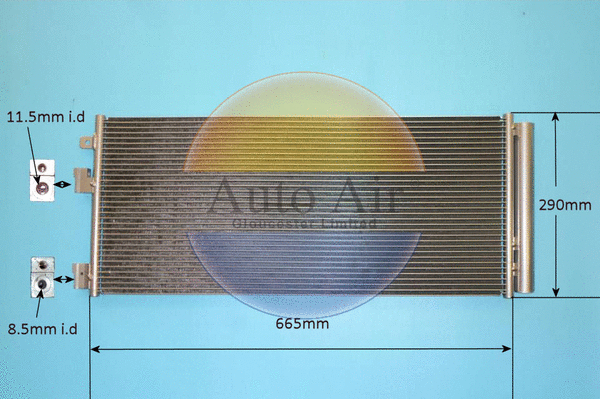 Condenseur, climatisation AUTO AIR GLOUCESTER 16-0083