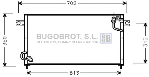 Condenseur, climatisation BUGOBROT 62-MT5124